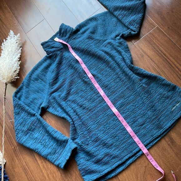 Eddie Bauer | Teal Quarter Zip Pullover Sweater, size M - Picture 14 of 16